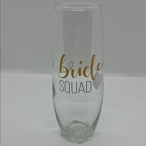 Bride Squad Champagne Flute - Gold and Black